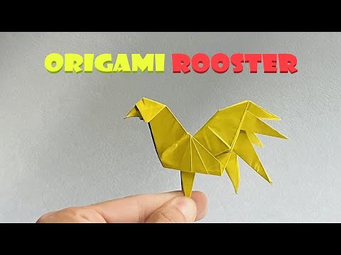 How to make an origami rooster, step by step tutorial