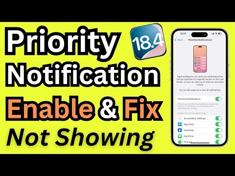 ENABLE and FIX Priority Notifications Setting Not Showing on iPhone in iOS 18.6.2