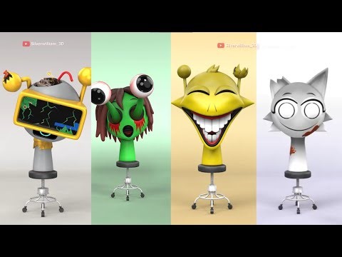 Help ! Fun Bot , Clukr , Brud and Vineria Incredibox sprunki #animation