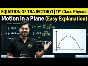 Equation of Trajectory Class 11 Physics | Motion in a Plane | Easy Explanation 🔥