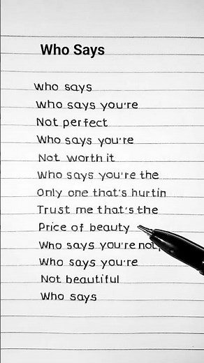 Selena Gomez - Who Says (Lyrics)