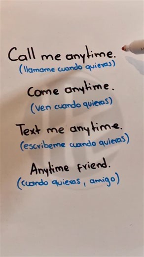 8K views · 1.1K reactions |  ¿Cuándo decir “#CallMeAnytime” o “#ComeAnytime”? Aprende frases útiles con “Anytime” en inglés | El Profesor Hernán | Facebook