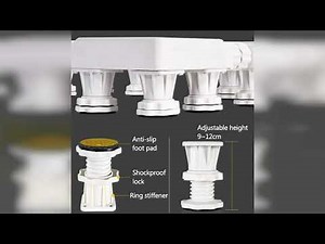 Review: Adjustable Mobile Washing Machine Base,Multi-Functional Refrigerator Stand Base with T...