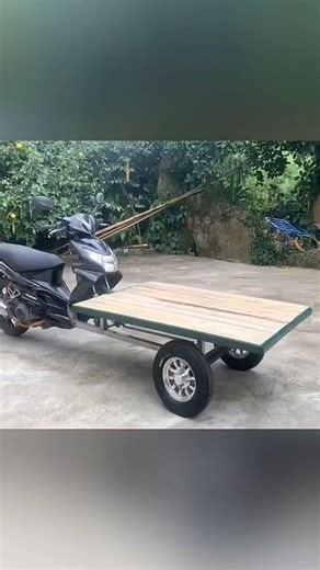 Turning a Motorcycle into a Practical Cargo Trike #virals #shorts #tools #motorcyckle #practical #cargo #construction #technology | Dailyhacks Drops