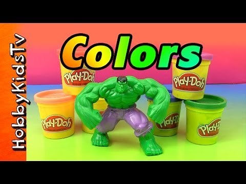 Hulk SMASHES PLAY-DOH Colors With LEGO Batman HobbyKidsTV