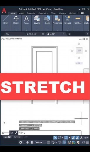 Aprende a usar STRETCH en AutoCAD ¡en menos de 1 minuto!