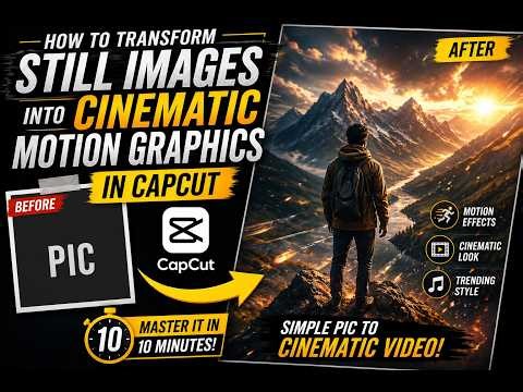 CapCut Editing Trick: Make Photos Look Cinematic with Motion Effects