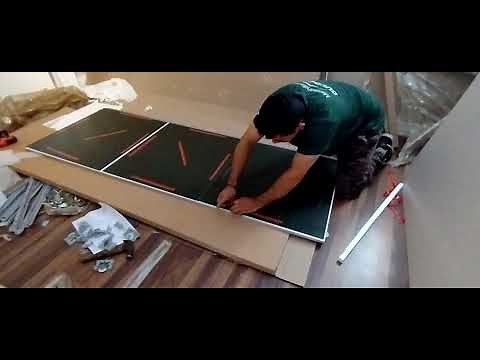 como montar guarda-roupa casal 💯 MDF madesa royale 3 portas 1062 de correr com espelho Branco.