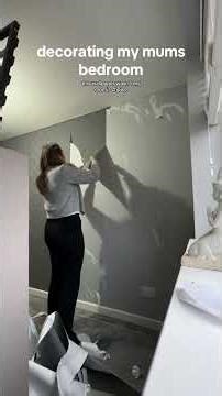 Absolute chaos trying to decorate my mums bedroom #cleantok #diy #tidyingup #cleaning