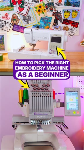 🪡 Save this video to remember! What embroidery machine should you pick ? There are two main kinds of embroidery machines. Single-needle and multi-needle machines. In this video we show you the biggest differences between them. To learn more about the Tajima machines and why so many embroiderers trust them for personal and commercial work - click the link in our bio! Drop any questions you have in the comments, we're happy to help💜 | Embroidery Legacy