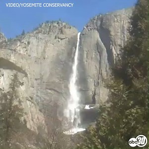Check out this view of Yosemite Falls captured by the Yosemite Conservancy's cam on Sunday. Water was flowing, and the skies were bright and sunny for visitors at Yosemite National Park. ☀ https://abc30.com/224953/ | ABC30 Action News