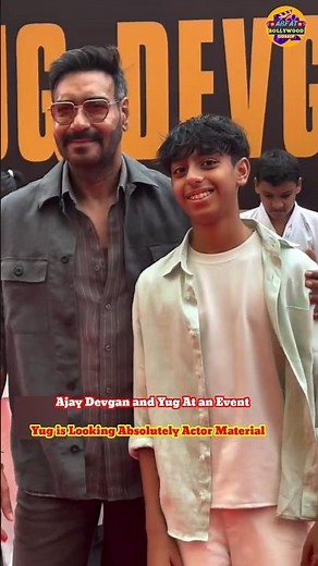 Ajay Devgan and Yug Devgan At an EventYug is Looking Absolutely Actor Material #Karatekidlegends