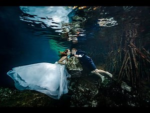 Amazing Underwater Trash The Dress Photoshoot in the Mexican Cenotes