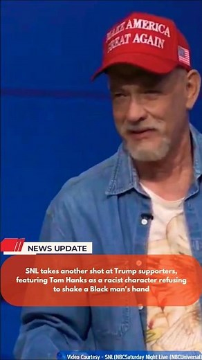 Tom Hanks Plays Racist Trump Supporter in SNL Skit| #newshorts #snl50 #tomhanks