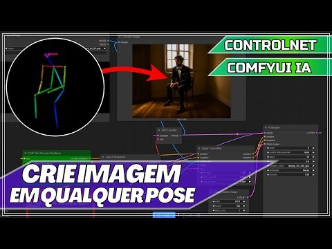 Copie as Poses , Crie Imagens com IA - Como usar ControlNET no ComfyUI Grátis