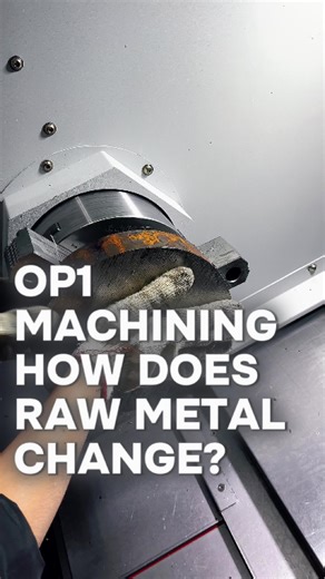 Op1 Machining How Does Raw Metal Change? #trend #trending #manufacturing #machine #entertainment #cncmachining #technology #cnc