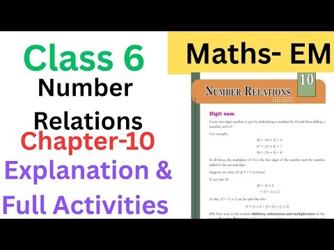 Class 6 Maths chapter 10 Number Relations explanation and full Activities #class6maths #class6 #std6