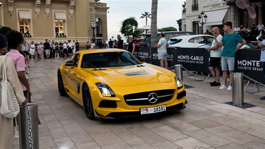 Millionaire Arrives in Mercedes-Benz SLS AMG Monaco