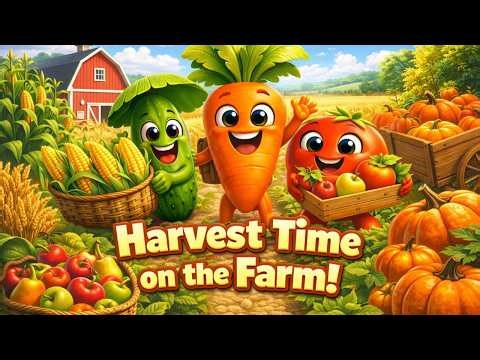 Veggies on the Farm Harvest 🌽🍎 | Fun Farm Adventure for Kids