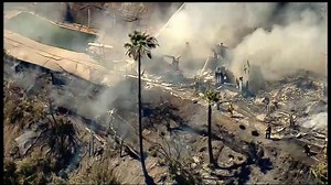 Raw video: devastating aftermath of California brush fire; 3 firefighters injured