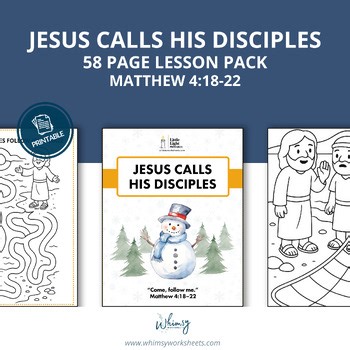 Jesus Calls His Disciples Kids Bible Lesson | 58 page Printable Activity Book