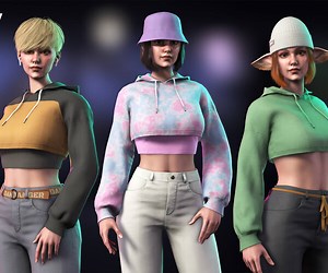 ArtStation - Streetwear Girl 2 - Casual Wear Girls Pack 1 | Game Assets