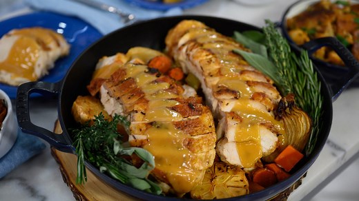 Looking for a lighter Thanksgiving prep? Swap out a full turkey for this turkey breast meal