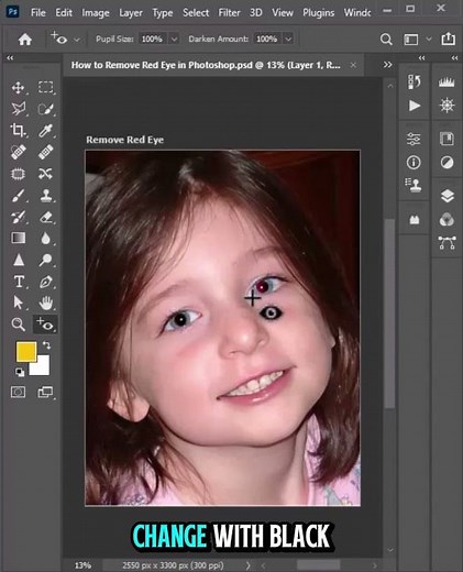 Remove Red Eye in Photoshop – Beginner Tutorial 2026 #photoshop #graphicdesign