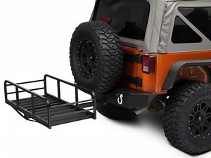 RedRock Jeep Wrangler Hitch Mounted Cargo Rack; 12-Inch XL J101202 (07-26 Jeep Wrangler JK & JL) - Free Shipping