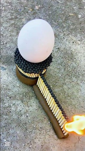 Insane Matchstick Chain Reaction Under an Egg 🥚 🔥😱