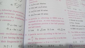 A particle is vibrating in SHM with an amplitude of 4 \mathrm{~... | Filo