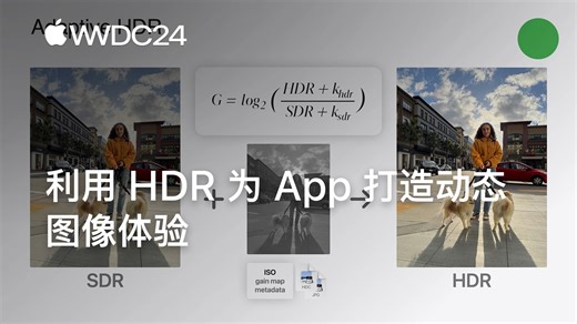 WWDC24：利用 HDR 为 App 打造动态图像体验｜Apple