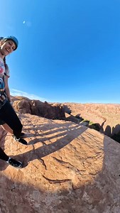 1.2K views · 25K reactions | I don’t want to look down  Ok, but that’s where you’re going! #reaction #vibe #energy #try #amazing #travel #roadtrip #wild #adventure #smile #nature #epic #dog #moab #utah #science #danger #reaction #archesnationalpark #outdoor #workout #health #figure #girls #squad #skydive #basejump #tandembasemoab #camp #nationalpark #begin | Tandem BASE Moab | Facebook