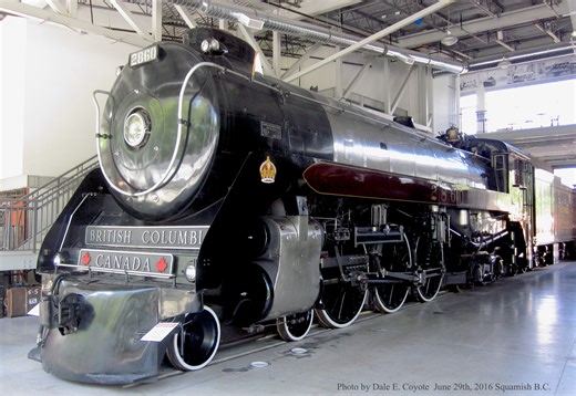 S.T.E.A.M. | Royal Hudson #2860 inside the Railway Museum of British Columbia in Squamish BC | Facebook