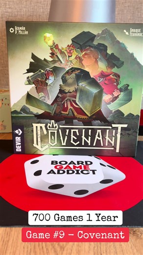 700 Games 1 Year Game #9 - Covenant A solo play of one of the best games of 2025 #play #games #boardgamegeek #boardgameaddict