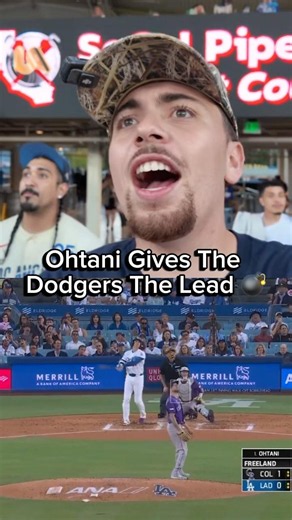 SHOHEI OHTANI GIVES THE DODGERS THE LEAD 💣🔥#dodgers #ohtani