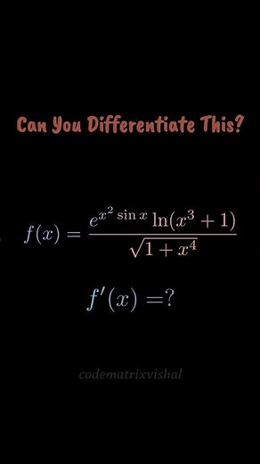 🤷 Can You Solve |Advanced Calculus Differentiation Mastery | Log, Trig, Exponential & Power Rule #yt