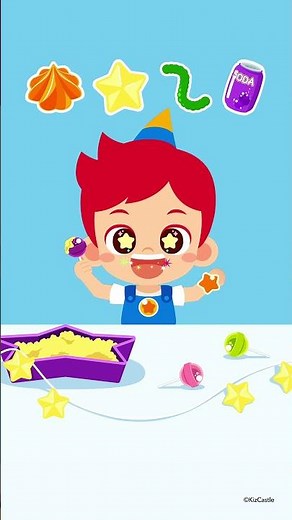 #JunyTony | Yummy Rainbow Sweets | Eating Emoji | #Shorts #ForKids