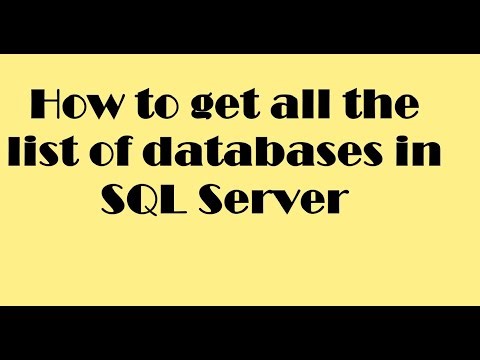 How to get the list of all databases in SQL Server