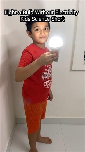 Light a Bulb Without Electricity 😲 | Kids Science Short | #scienceforkids | #kidsscience | #shorts