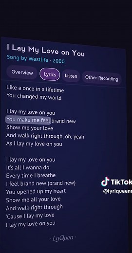 I Lay My Love on You Lyrics – Westlife Full Song Lyrics