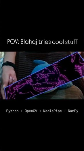 I Built a Hand-Controlled FX Portal with Python #computervision #opencv #mediapipe #handtracking #ar