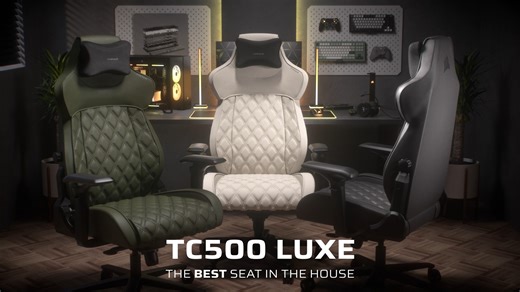 Sit in luxury with the CORSAIR TC500 LUXE Gaming Chair 👑 Available now in Sherwood, Shadow, and Frost: https://cor.sr/TC500-LUXE-Social | CORSAIR