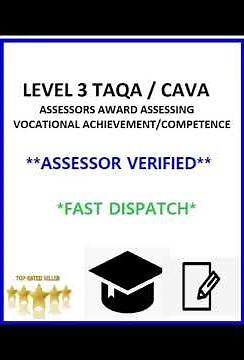 Level 3 Taqa / Cava Assessor Award Vocational Achievement Answers Pack