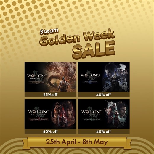 Steam Golden Week sale. The link below has all the offers and deals available for you! https://bit.ly/4a2vgGB #SteamDeals #KTfamily | KOEI TECMO GAMES