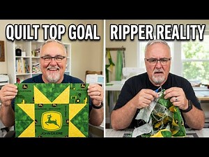 My John Deere Quilt Meets Mr. Seam Ripper - Piecing My Quilt Top