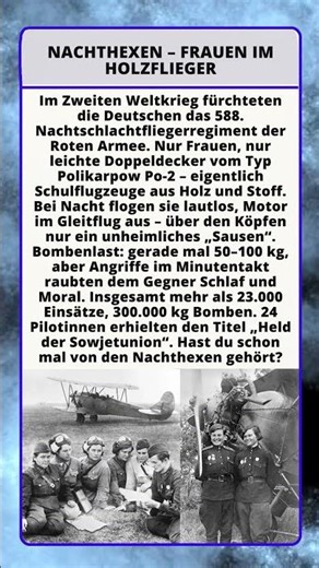 🔴NACHTHEXEN sowjetische Pilotinnen im Zweiten Weltkrieg