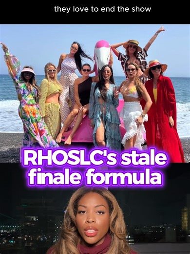 The RHOSLC finale capped off a season that started strong but then got stale bc the ladies are too committed to a formula. The finale is a perfect example. For the last 3 seasons, every season ends with: The cast on a trip The group is forced to say mean things to each other Some big dramatic moment with the whole group But shockingly, I kind of liked this Greek play??? And it's all because of what we got from Lisa & Meredith #rhoslc #bravotv #realitytv #realhousewives#fyp #saltlakecity
