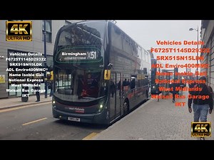 Bus Route X51 Walsall To Birmingham 4K