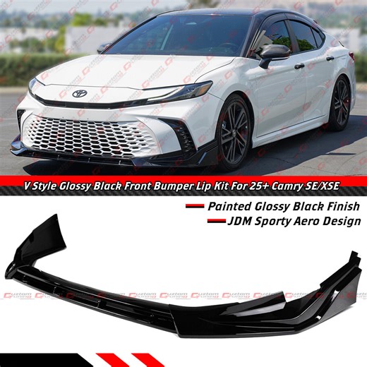 Cuztom Tuning V Style Front Bumper Lip [2025-2026 Toyota Camry SE XSE] - Shop